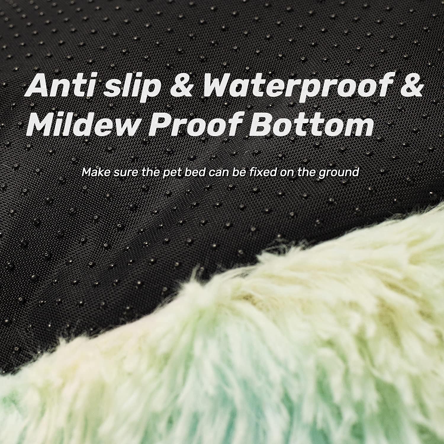 Anti-Anxiety Round Fluffy Plush Faux Fur Washable Pet Bed for Dogs and Cats, Joint Relief and Sleep Improvement, Available in 20", 24", and 27" Sizes (27", White)