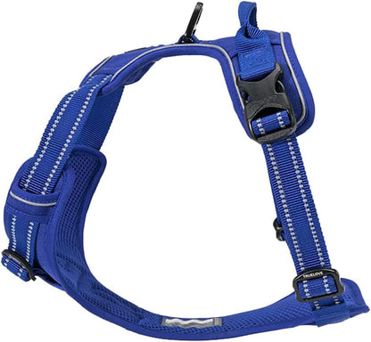 Adjustable Reflective No-Pull Dog Harness - Comfortable Control Vest in Royal Blue, Size Large by Truelove Tlh5651